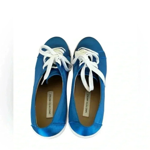 Saks Fifth Avenue Tia Satin Low Top Sneakers, size 9 - Picture 2 of 15